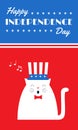 Independence day cat Royalty Free Stock Photo